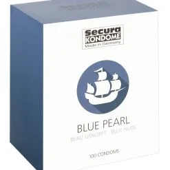 Secura Condoms Blue Pearl - 100 Condooms Met Stimulerende Noppen Van Secura -Sextoys voor hem Verkoop 04162580000 nor a 1