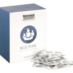 Secura Condoms Blue Pearl - 100 Condooms Met Stimulerende Noppen Van Secura -Sextoys voor hem Verkoop 04162580000 nor d 1
