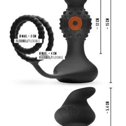 Rebel Men's Gear RC Buttplug Met Cock & Ball Ringen Van Rebel -Sextoys voor hem Verkoop 05523990000 nor l 5