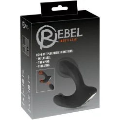 Rebel Men's Gear RC Butt Plug With 3 Functions By Rebel - Wireless Remote Control 3 Motors For Intense Anal Pleasure