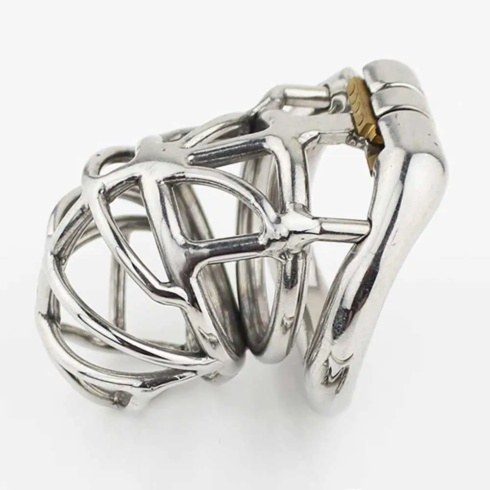 MAE-Toys Steel Open Chastity Cage With Cylinder Lock 6 MAE-Toys Steel Open Chastity Cage With Cylinder Lock - Afbeelding 4