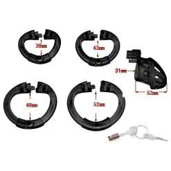 MAE-Toys Medium Model Chastity Device Black - Kidding -Sextoys voor hem Verkoop Chastity divice ring kidding black medium 1