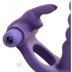 Strap-on Dildo Met Vibrerende Penisring 'Double Delight' Van You2Toys -Sextoys voor hem Verkoop Double Delight ad625 Dual Penetration Rabbit Cock Ring detail 2