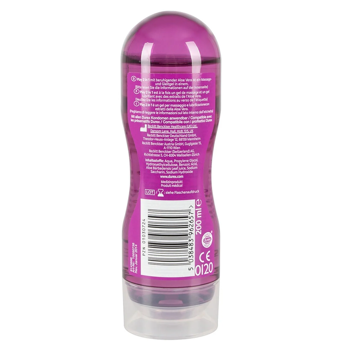 Massage Gel And Lubricant - Durex Play 2 In 1 Aloe Vera 4 Massage Gel And Lubricant - Durex Play 2 In 1 Aloe Vera - Afbeelding 2