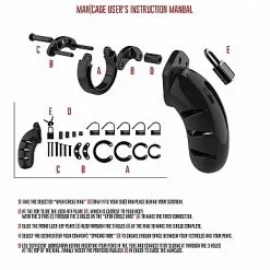 ManCage Chasitty Device ManCage Kuisheidskooi - Lang Transparant Model 04 -Sextoys voor hem Verkoop ManCage04 details 1
