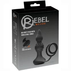 Rebel Men's Gear RC Buttplug Met Cock & Ball Ringen Van Rebel