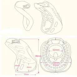 Armor Male Kuisheidskooi - Black Van MAE-Toys -Sextoys voor hem Verkoop amor CB black size 1