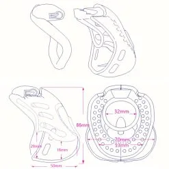 Armor Male Kuisheidskooi - Pink/Medium Van MAE-Toys -Sextoys voor hem Verkoop amor chastity sizes 1