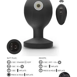 Oplaadbare En Opblaasbare Plug Met Vibratie Van ANOS -Sextoys voor hem Verkoop anos Inflatable plug 8 2