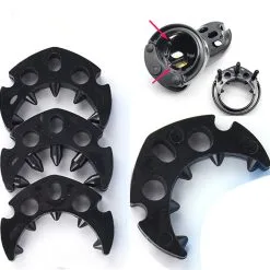 Zwart Spike Opzetstuk Voor CeeBee-6000 Van MAE-Toys 5 Zwart Spike Opzetstuk Voor CeeBee-6000 Van MAE-Toys -Sextoys voor hem Verkoop cb6000 spike ring 3pc set