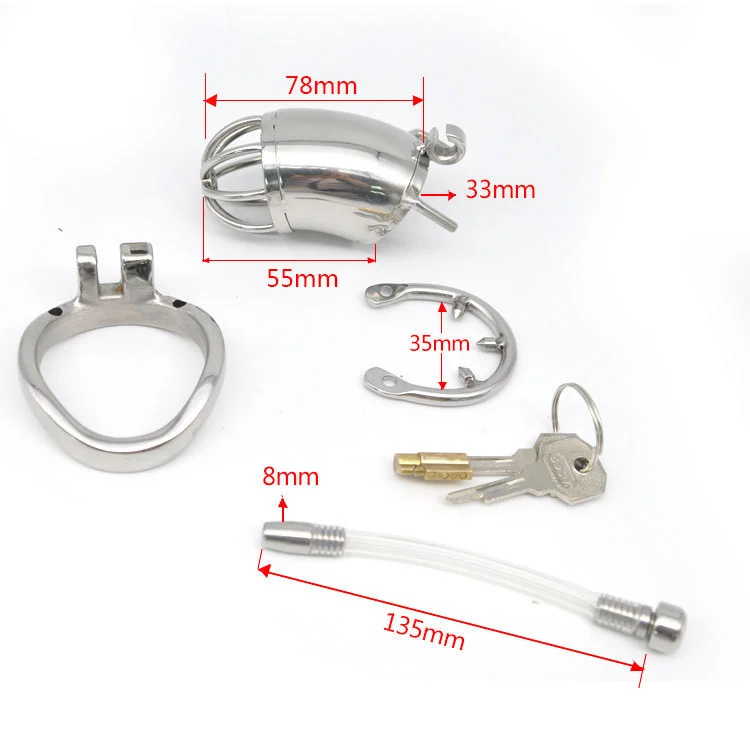 RVS Kuisheidskooi Met Spike Ring (lange Versie) Van MAE-Toys 4 RVS Kuisheidskooi Met Spike Ring (lange Versie) Van MAE-Toys - Afbeelding 2