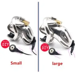 FM ElectroSex Stainless Steel E-Stim Chastity Device - Small -Sextoys voor hem Verkoop e stim sm cb 3