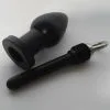 MAE-Toys Metal Hollow Flushing Anus Plug BLACK -Sextoys voor hem Verkoop hollow butt plug 2