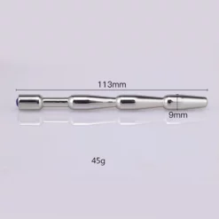 Stainless Steel 11.3 Cm Long Jewel Penis Head Plug Blue By MAE-Toys -Sextoys voor hem Verkoop long penis jewel plug