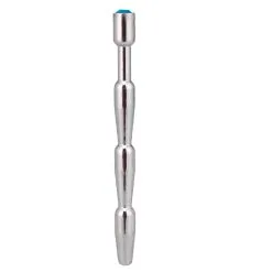 Stainless Steel 11.3 Cm Long Jewel Penis Head Plug Blue By MAE-Toys -Sextoys voor hem Verkoop long penis jewel plug blue1 1