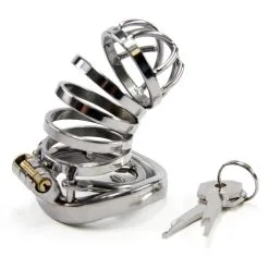 Stalen Kuisheidskooi Met Optionele Spike Ring Van MAE-Toys 8 Stalen Kuisheidskooi Met Optionele Spike Ring Van MAE-Toys -Sextoys voor hem Verkoop mae sm 074l 03