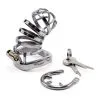 Stalen Kuisheidskooi Met Optionele Spike Ring Van MAE-Toys -Sextoys voor hem Verkoop mae sm 074l 04