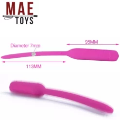 MAE-Toys 10 Programma Pink Urethrale Siliconen Sound-Vibrator -Sextoys voor hem Verkoop mae ty 082 10 frequency pink urethral silicone vibrator 7 mm 24342 3