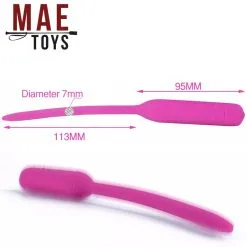 MAE-Toys 10 Programma Pink Urethrale Siliconen Sound-Vibrator -Sextoys voor hem Verkoop mae ty 082 10 frequency pink urethral silicone vibrator 7 mm 24342 5