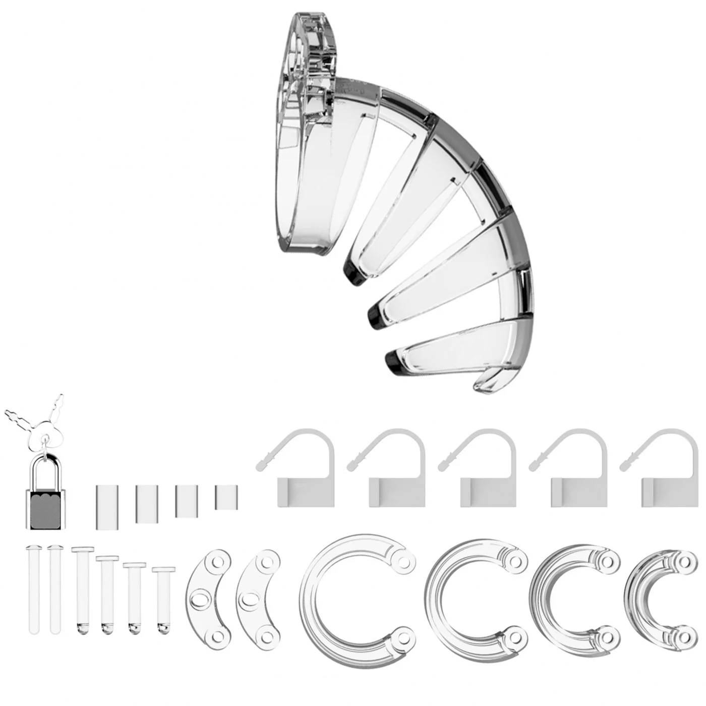 ManCage Chasitty Device Man Cage Short Kuisheidskooi - Transparant Model 02 4 ManCage Chasitty Device Man Cage Short Kuisheidskooi - Transparant Model 02 - Afbeelding 2