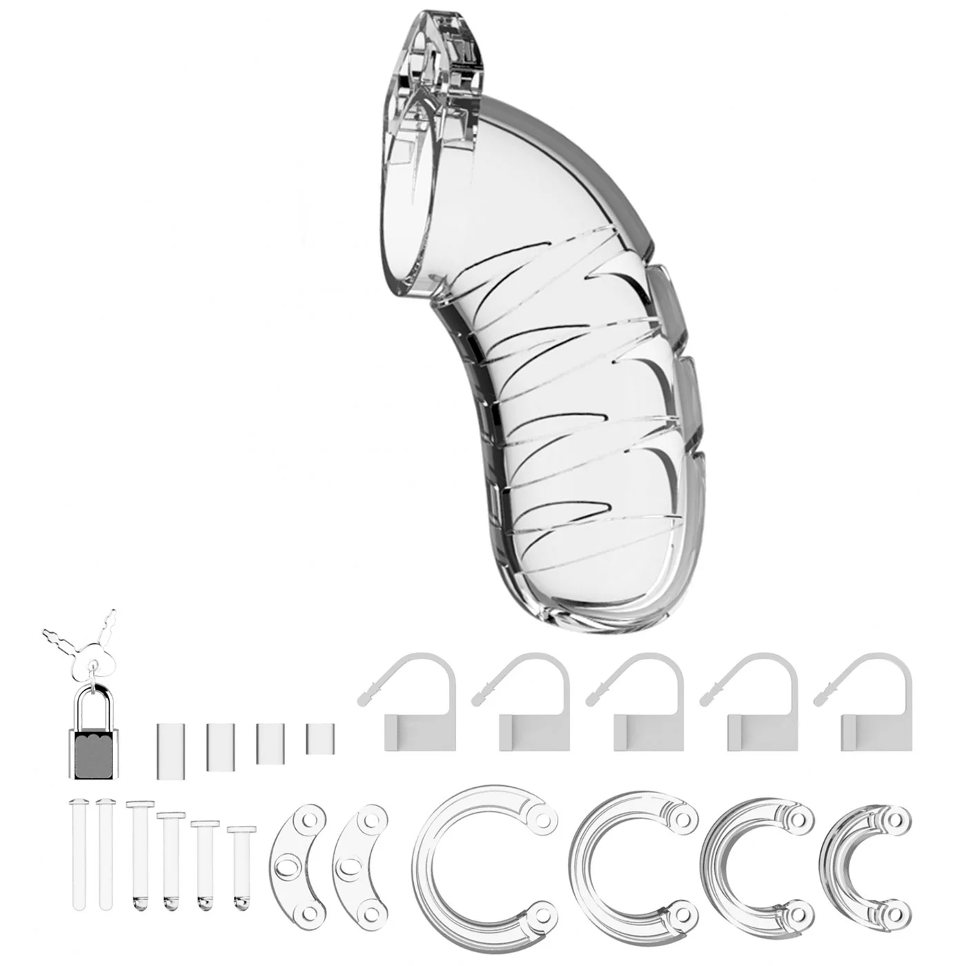 ManCage Chasitty Device ManCage Kuisheidskooi - Lang Transparant Model 04 4 ManCage Chasitty Device ManCage Kuisheidskooi - Lang Transparant Model 04 - Afbeelding 2