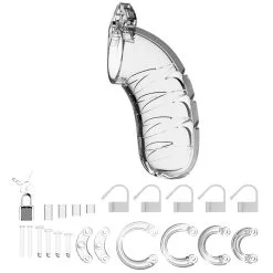 ManCage Chasitty Device ManCage Kuisheidskooi - Lang Transparant Model 04 -Sextoys voor hem Verkoop mancage04 b