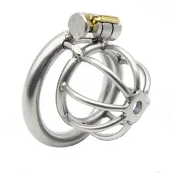 MAE-Toys Steel Micro Chastity Cage With Cylinder Lock