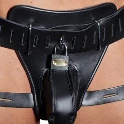 Zado Leather Fashion Lederen Kuisheid String/jock Van ZADO Leather Creations -Sextoys voor hem Verkoop or 2010070 leather chastity string sizes s m and l xl 26423 1
