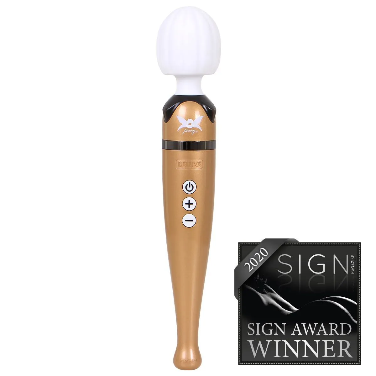 Pixey Massage Wand Pixey Deluxe Gold Edition Gold Edition - Oplaadbare Draadloze Massager Wand 3 Pixey Massage Wand Pixey Deluxe Gold Edition Gold Edition - Oplaadbare Draadloze Massager Wand