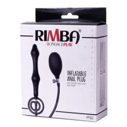 Rimba Latex Play - Opblaasbare Anaalplug Met Dubbele Ballon En Pomp - Zwart -Sextoys voor hem Verkoop rimba 9162 box
