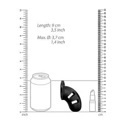 ManCage Chasitty Device Mancage Model 20 - Chastity - 3.5' - Silicone Cock Cage - Zwart