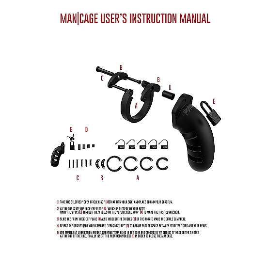 ManCage Chasitty Device Mancage Model 21 - Chastity - 4.5' - Silicone Cock Cage - Zwart 7 ManCage Chasitty Device Mancage Model 21 - Chastity - 4.5' - Silicone Cock Cage - Zwart - Afbeelding 5