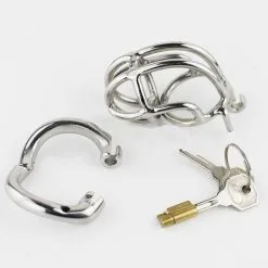 MAE-Toys Steel Open Chastity Cage -Sextoys voor hem Verkoop steel chastity2