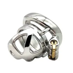 MAE-Toys Polished Stainless Steel Micro Chastity Cage With Cylinder Lock -Sextoys voor hem Verkoop steel micro chastity