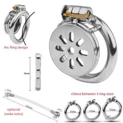 MAE-Toys Ultra Korte Kuisheidskooi Met RVS Penis Plug